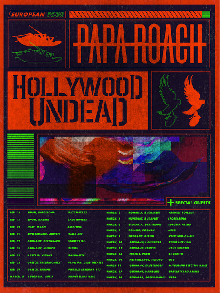 Papa Roach European Tour 2020