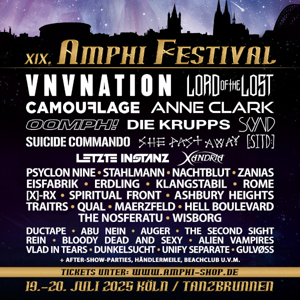 AMPHI FESTIVAL 2025: Vom 19. bis zum 20, Juli am Tanzbrunnen Kln!