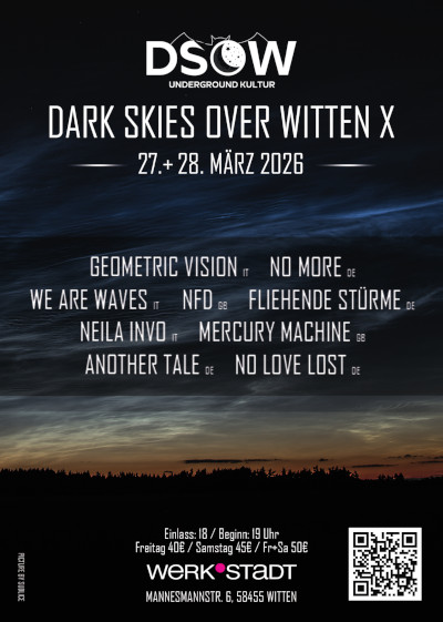 DARK SKIES OVER WITTEN X: Line Up steht und VVK luft!