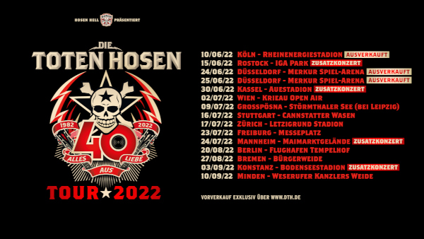 Die Toten Hosen: Alles aus Liebe Tour 2022