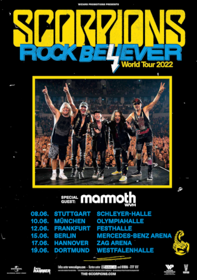 SCORPIONS "Rock Believer" Tour 2022