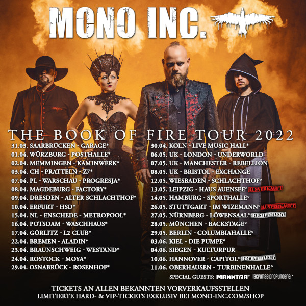 Mono Inc. - The Book Of Fire Tour 2022