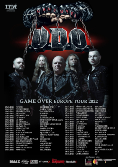 U.D.O. - Game Over Europe Tour 2022