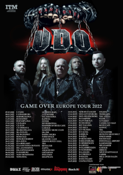 U.D.O. - Game Over Europe Tour 2022