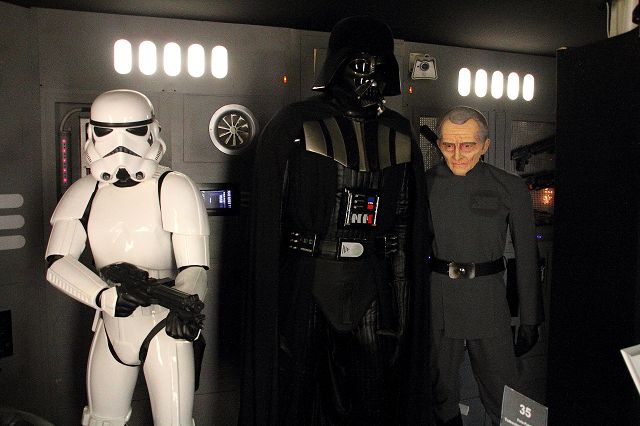 Lord Vader, Grand Moff Tarkin and a Strormtrooper